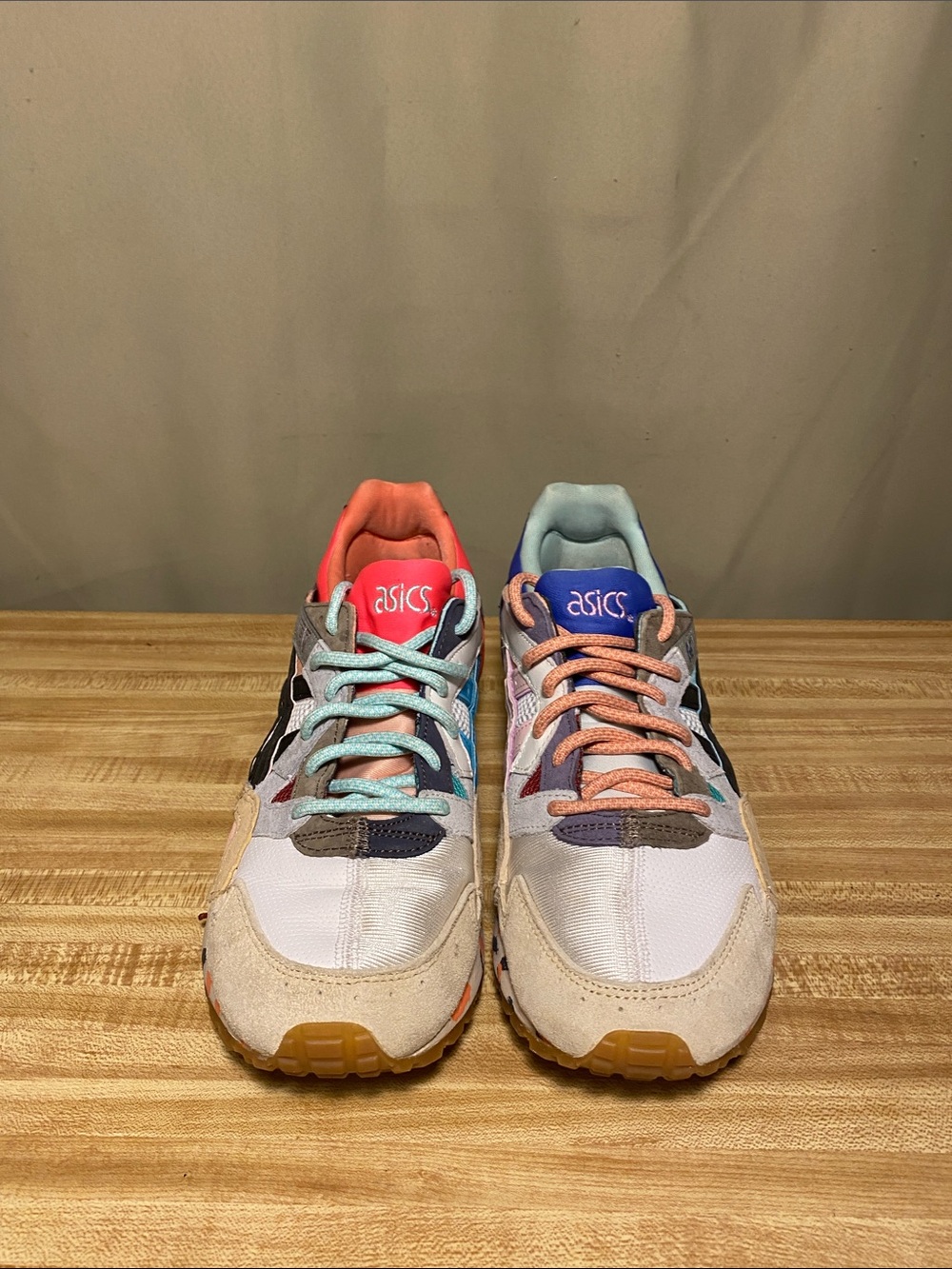 ASICS Gel-Lyte 5 (V) Re-Material Pink Aqua Running Shoes Mens 8.5 - Picture 4 of 7